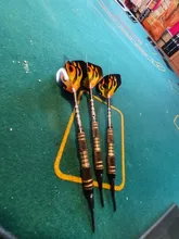 Juego de dardos profesionales con caja de transporte, 3 unidades, 24g, 25g, dardos de punta de acero de Color negro y dorado con dardos de latón