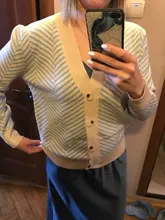 GIGOGOU solo Breasted V cuello mujeres botón árbol de Navidad negro suéter de punto Cardigan suelto de Jersey chaqueta abrigo