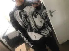 Oversized Sweaters Top-Gothic Clothes Women Knitted Streetwear Long-Sleeve Japanese Harajuku