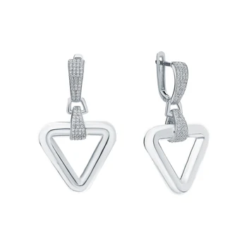 

Silver earrings with cubic zirconia sunlight sample 925