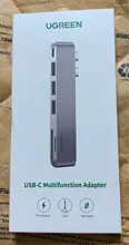 UGREEN HUB tipo C con USB Dual USB-C a HDMI RJ45 PD USB 3,0 SD para MacBook Pro aire adaptador de Thunderbolt 3 Dock USB-C 3,1 tipo-C