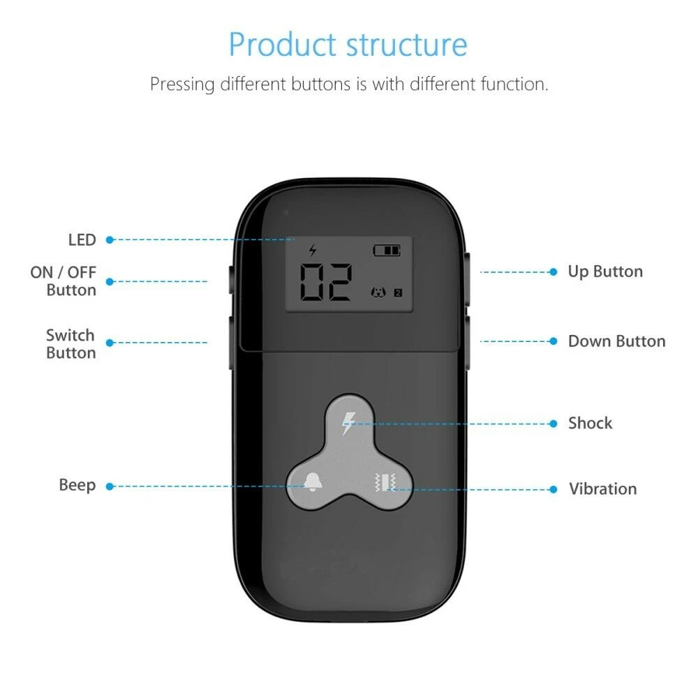 VSAA010 Rechargeable Dog Training Collar 5 Levels 300 Meters Remote Control