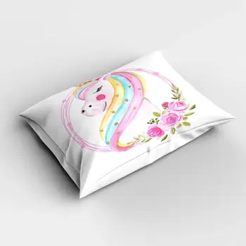 

Else Blue Pink Yellow Rainbow Roses Girl Rectangle Modern Kids Pillowcases 3d Digital Print Pillow Covers Cases for Couch Bed