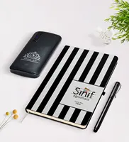 Personalized Class Teacher Black Notebook Pen 12.000 Mah Powerbank Gift Set-17 with