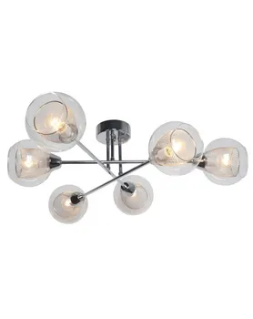 

Ceiling lamp. PLAFON. LIGHT CEILING SPOTLIGHT. METAL AND CRYSTAL. CHROME COLOR AND CLEAR GLASS. LIGHT E14 Ref. 13026 AB