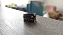 Anillo Vintage de plata fina con cola de zorro para hombre y mujer, Joyería de Halloween de fiesta Steampunk, regalos