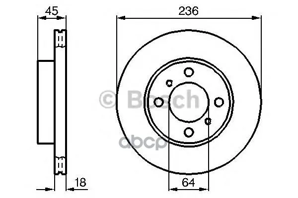 Тормозной Диск 0986478572 Bosch арт. 0986478572