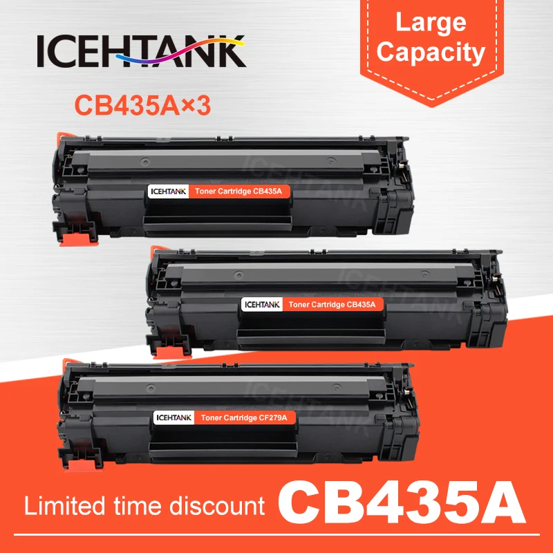 ICHTANK 3 шт. CE285A 85a 285a CB435A 435A Тонер картридж совместимый тонер для hp P1102 P1102W M1130 M1132 M1134