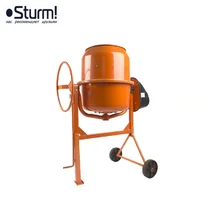 CM20160 Бетономешалка Sturm!, 1100 Вт, 160 л, 28 об/мин, чугунный венец, пластик кожух