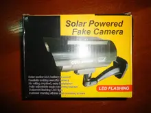 Simulación de cámara falsa de energía Solar, impermeable, cámara de vigilancia CCTV de seguridad interior, luz LED para destellear