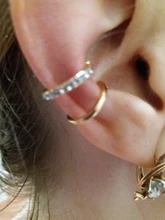 Modyle moda Punk Rock Geometric oreja Cuff para mujeres Vintage plata gemelos unisex Clip pendientes sin Piercing Declaración