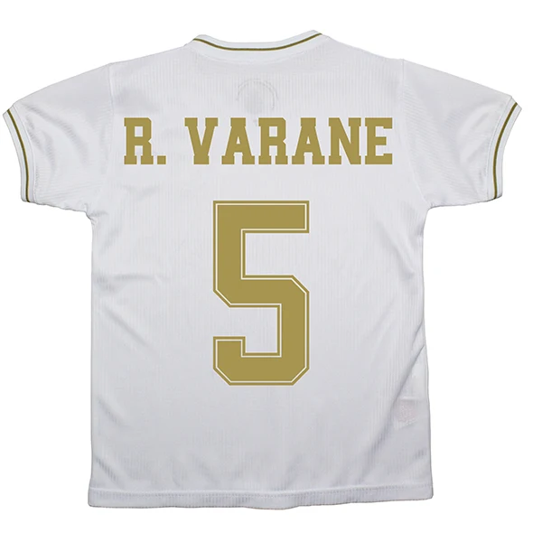 5 Raphael Varane Kit Camiseta y Pantalón Infantil Primera Equipación-Реал Мадрид-Реплика Autorizada-Jugadores - Цвет: 5 Raphael Varane