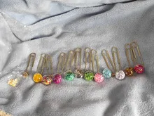 Domikee-clips de papel marcapáginas de metal para oficina y escuela, bonitos y creativos, clips de nota fina para estudiantes, suministros de papelería