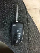 Funda con llave abatible modificada de 3 botones para Peugeot 306 407 807 5008 Partner HU83 para Citroen C2 C4 C5 Berlingo Xsara Picasso