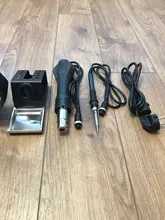 Estación de soldadura SMD de 800W, pistola de aire caliente eléctrica de calor rápido 2 en 1, soldador eléctrico de BGA refundido con pantalla Led