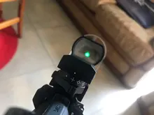 Protector de lentes a prueba de balas para mira telescópica, Protector de lente de punto rojo y verde, plegable, para Rifle, Airsoft, montaje de riel
