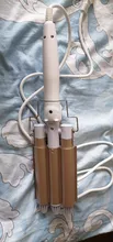 Utensilios de peluquería profesional, rizador de cerámica de triple barril de pelo eléctrico, ondulador de pelo, herramientas de estilismo