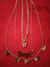 2021 multicapa Vintage acrílico mariposa gargantilla collar de las mujeres de la moda carta cadena de oro capas collar regalo de fiesta, joyería