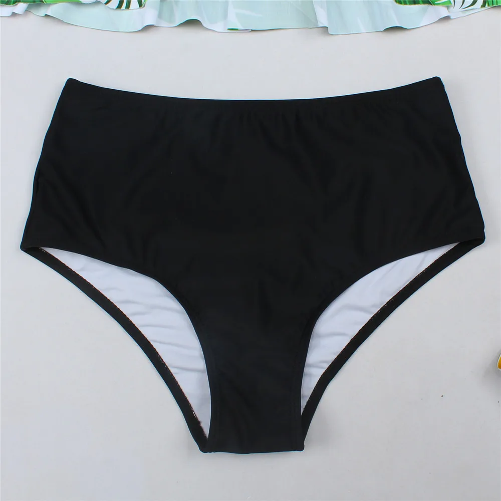 

Swimsuit High Waist Women Bikini Bottoms Tankini Swimsuit Briefs Swim Shorts Mujer Elastic Coverage Swimwear Pant S-XL