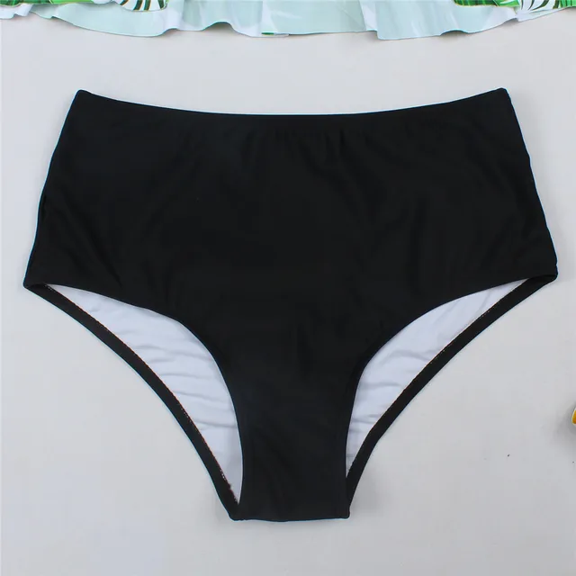 Swimsuit High Waist Women Bikini Bottoms Tankini Swimsuit Briefs Swim Shorts Mujer Elastic Coverage Swimwear Pant S-XL