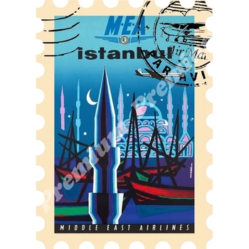

Istanbul souvenir magnet vintage tourist poster