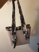Forro de borde Floral con estampado colorido, bolsillo con cremallera interior para Mini bolsa clásica, inserto de Obag con revestimiento interior impermeable para bolsa O bolsa