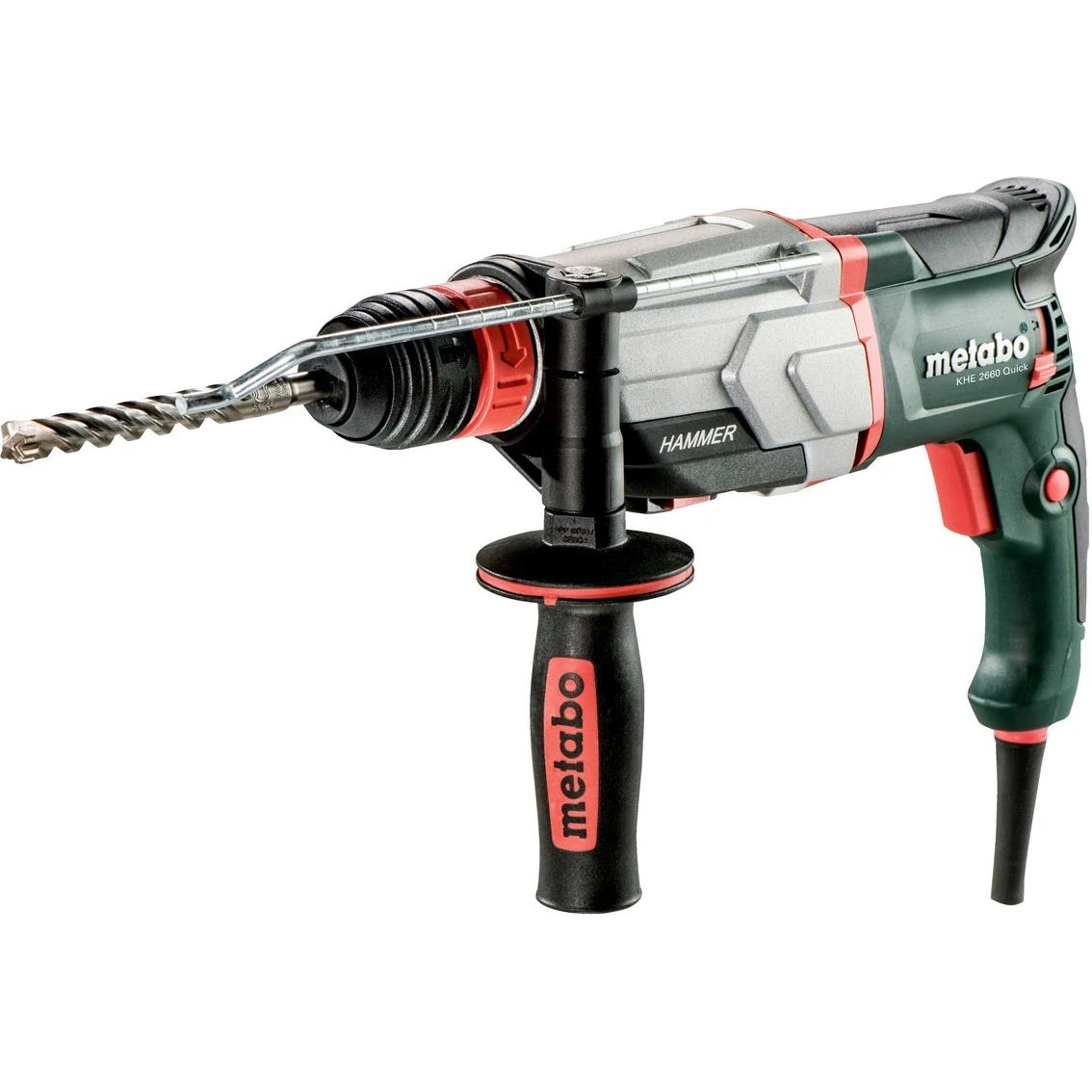 Перфоратор электрический METABO KHE 2660 Quick (850 Вт; 4300 уд/мин; удар 3 Дж; предохранительная муфта; нескользящая ру