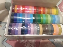 60 unids/set arco iris de Color sólido cinta adhesiva decorativa juego de cintas adhesivas Scrapbooking DIY etiqueta artículos de papelería con etiquetas