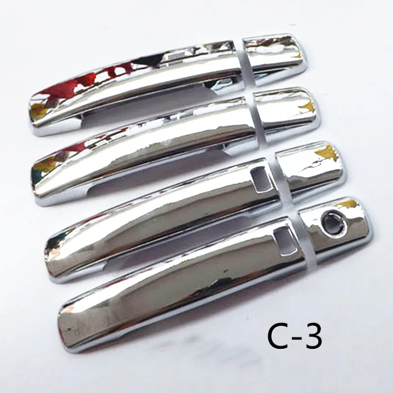 Chrome Door Knobs Caps Stainless Steel Ikey for kadjar Nissan Qashqai II j11 11//2013 />