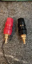 1 par (negro + rojo) de terminales Rojo Negro amplificador de conector Terminal de encuadernación conector tipo Banana para altavoz Jack adaptador de enchufe
