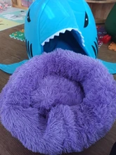 VIP Link Round Plush Cat Bed For Cats House Pet Bed for Cat Bed basket Animals products