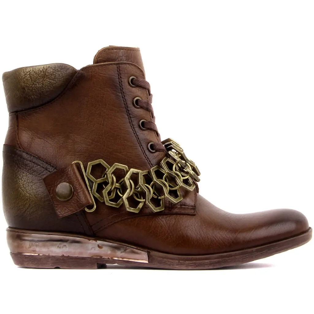 

Sail Lakers-Brown Leather Zipper Female Boots