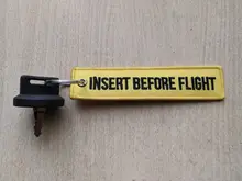 LLavero de novedad para quitar antes del vuelo, llaveros Bijoux para motocicletas y automóviles, etiqueta para llave Nuevo bordado