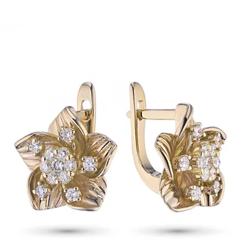 

Earrings in yellow gold with diamonds