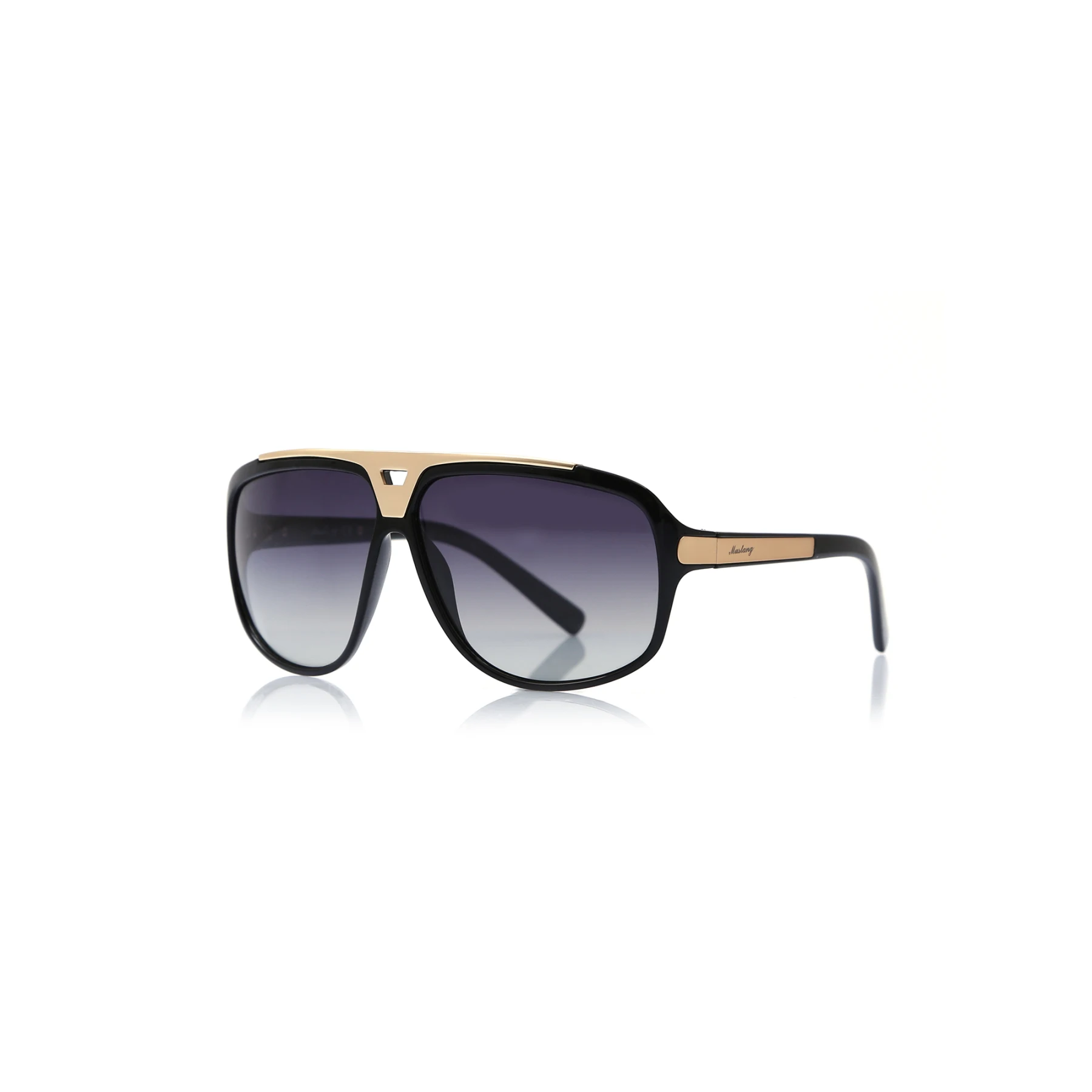 

Unisex sunglasses mu 1869 01 bone black organic rectangle rectangular 63-10-129 mustang