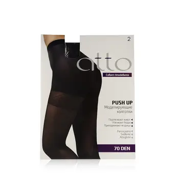 

Women's tights Atto push up with modeling shorts 70den Black 2 size