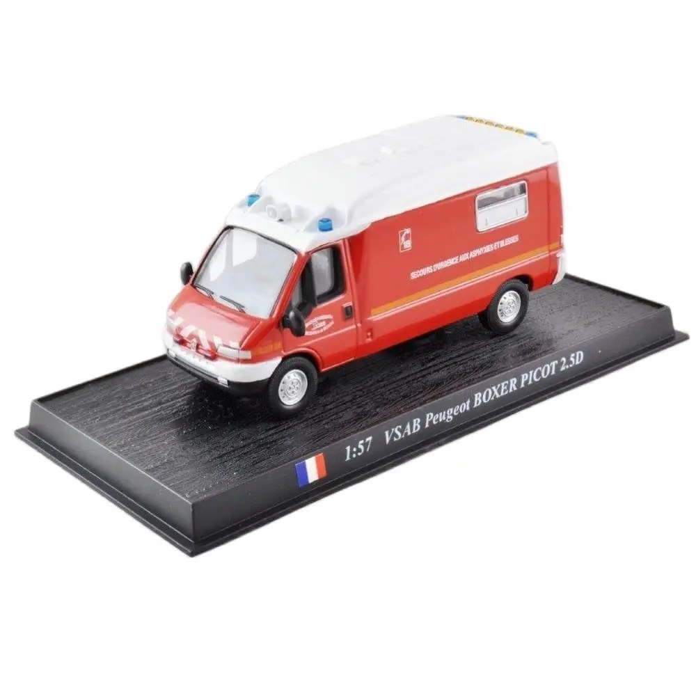 Del Prado, Peugeot Boxer Picot 2.5D Vtt Francia, Scala 1:57, Pressofuso In Miniatura, Collezione Di Camion Dei Pompieri Del Mondo Senza Fascetta O Fog