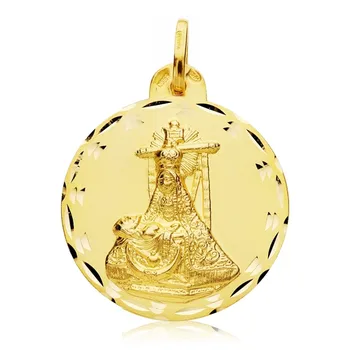 

Medal 18k gold scapular C. Jesus Virgin Angustias 28mm. [AB4787]