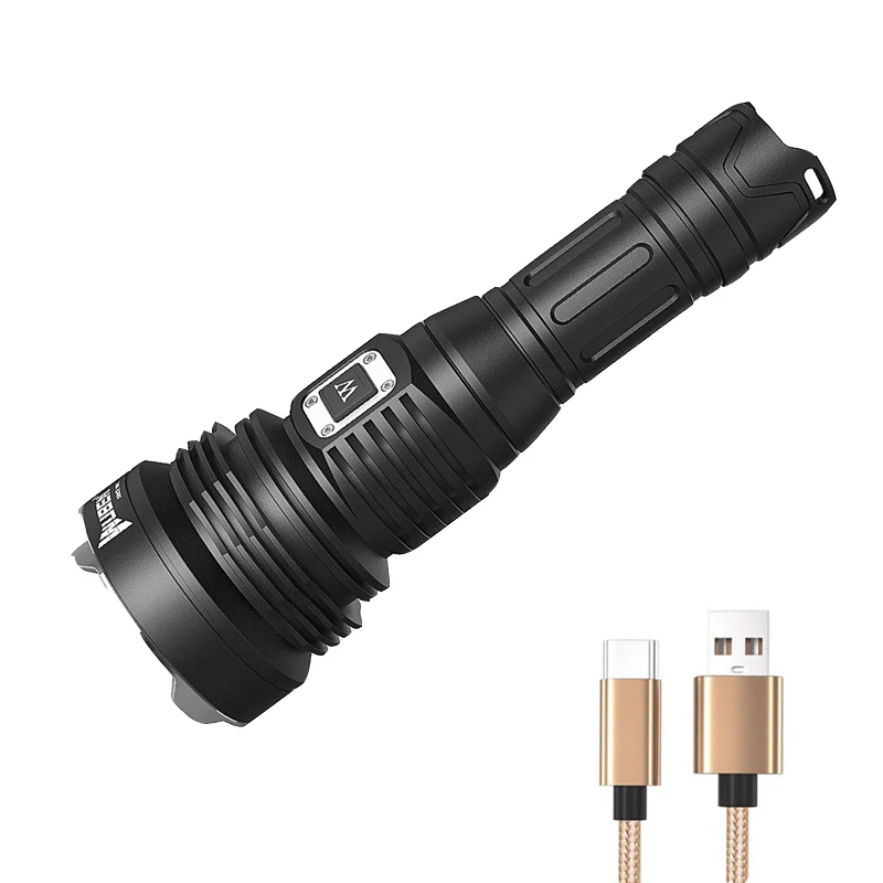 WUBEN индикатор питания светодиодный фонарик Тактический USB Type C перезаряжаемый