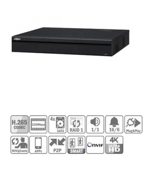 

NVR recorder cctv dvr 16ch 320Mbps 4K H265 2 xhdmi 16PoE 4HDD E/S Dahua