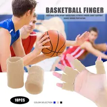 10 шт./компл. палец рукава Поддержка с накатанной головкой бандажа колено протектор дышащий эластичный палец лента для игры в баскетбол, теннис, Бейсбол