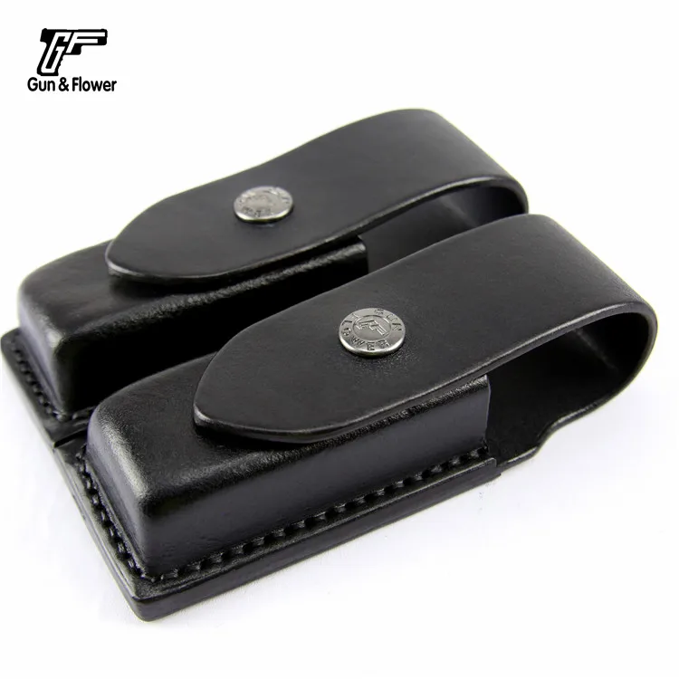 Gunflower тактический черный OWB кожаный двойной подсумок Топ лоскут ...
