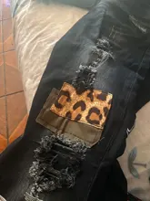 Hip Hop Vaqueros Hombre moda de venta al por menor nuevo negro parche bordado Stretch pantalones vaqueros ceñidos de verano Hombre Vaqueros