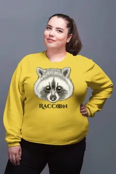 

Angemiel Wear Sweet Raccoon Yellow Women Sweatshirts