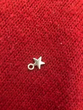 30 Uds. De dijes de estrella, 11x8mm, colgantes de Color plata tibetana, joyas antiguas, fabricación artesanal