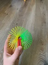 Círculo del arco iris para niños, de desarrollo temprano Juguetes Divertidos, educativo, plegable, bobina de resorte de plástico, juguetes mágicos creativos, 1 Uds.