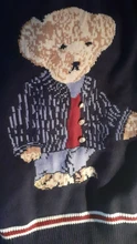 Bear Sweater Pullovers Shrugs Knitted Cartoon Warm Casual Winter Lady New-Fashion Autumn