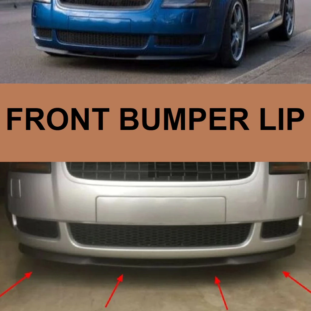 Per Audi Tt Mk1 8N Cupra R Paraurti Anteriore Labbro Universale 3 Pezzi Diffusore Paraurti Nero Spoiler Spoiler Accessori Auto Tuning