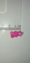 Mini abalorios de oso de goma de 22x11mm, 10 Uds., Color caramelo, para hacer aretes, colgantes, collares, joyería creativa DIY
