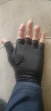 Guantes de compresión para artritis, 1 par, resistentes para el dolor articular, terapia con dedos abiertos, tratamiento de compresión